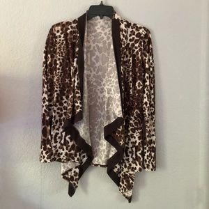 Animal print cardigan